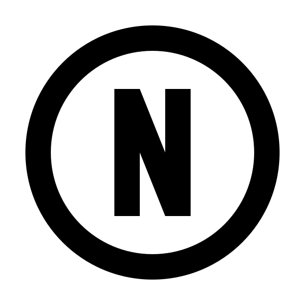 Alpha N Circle Outline