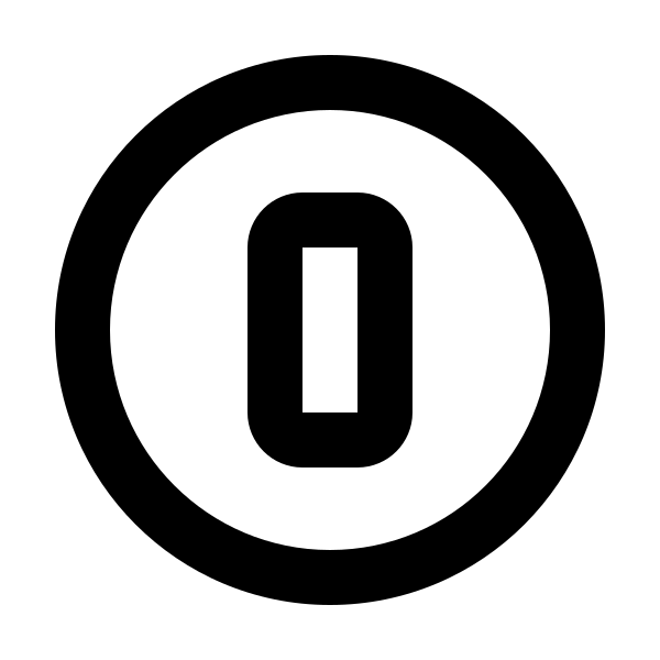 Alpha O Circle Outline