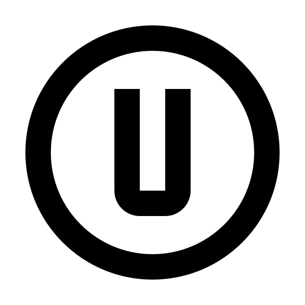 Alpha U Circle Outline