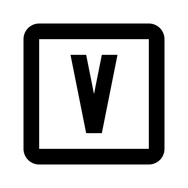 Alpha V Box Outline