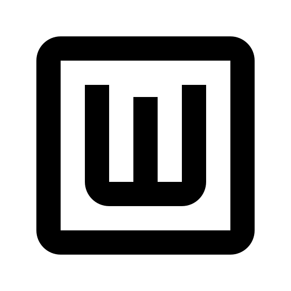 Alpha W Box Outline
