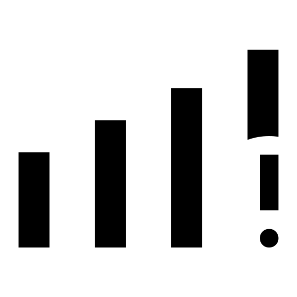 Android Cell 4 Bar Alert Fill