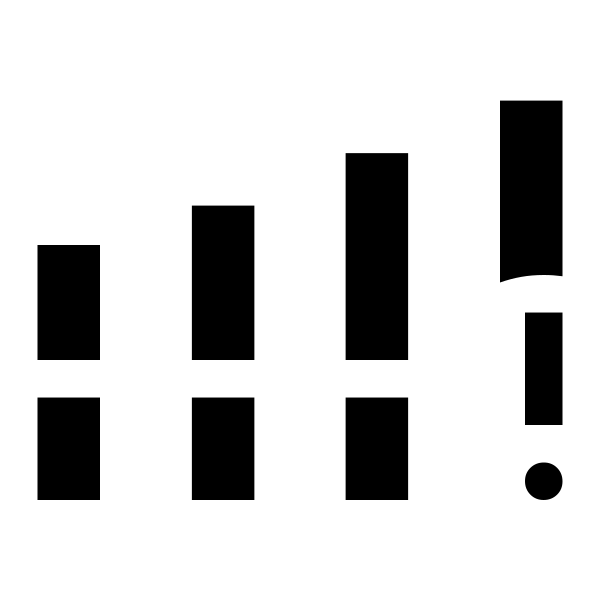 Android Cell Dual 4 Bar Alert Fill