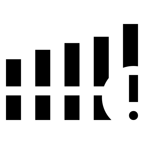 Android Cell Dual 5 Bar Alert Fill