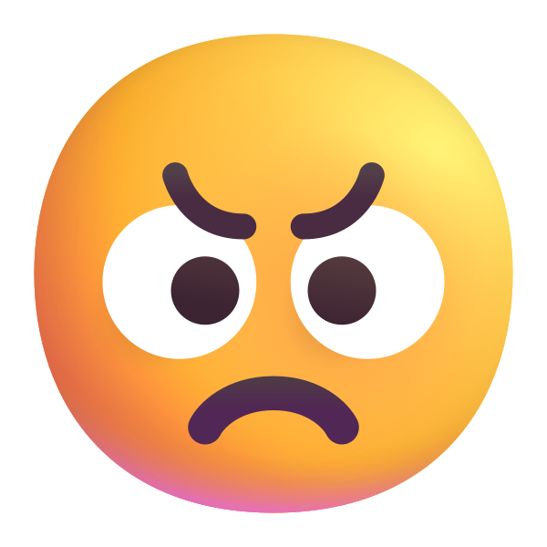 Angry Face Color Vector