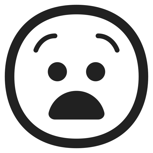 Anguished Face High Contrast