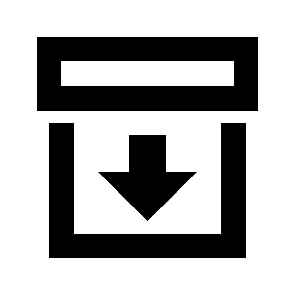 Archive Arrow Down Outline