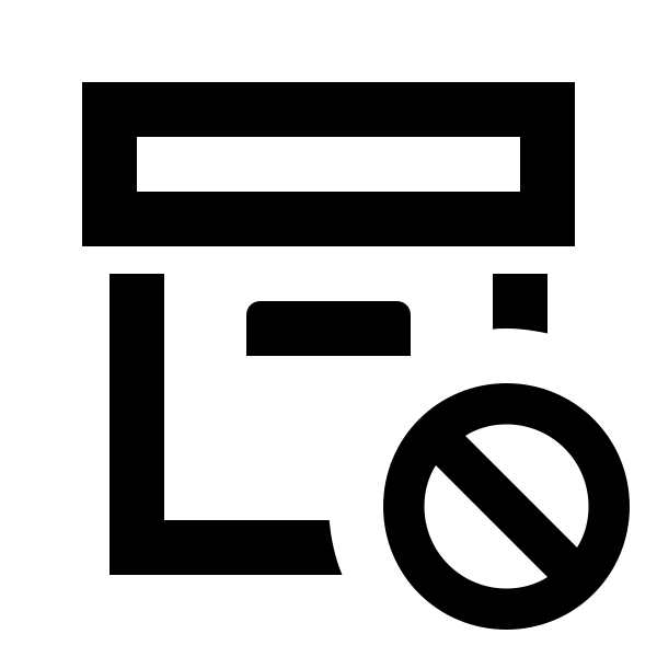 Archive Cancel Outline