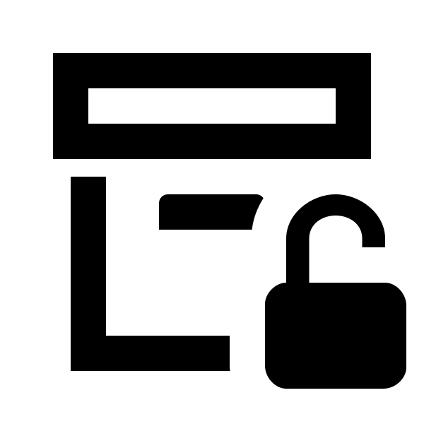 Archive Lock Open Outline