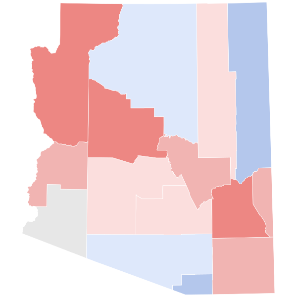 Arizona Voter Registration Map By County