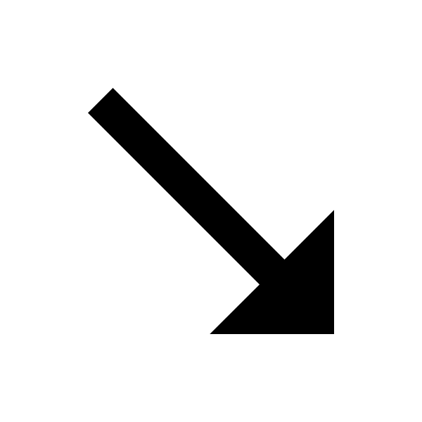 Arrow Bottom Right Thin