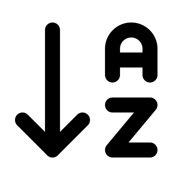 Arrow Down A Z