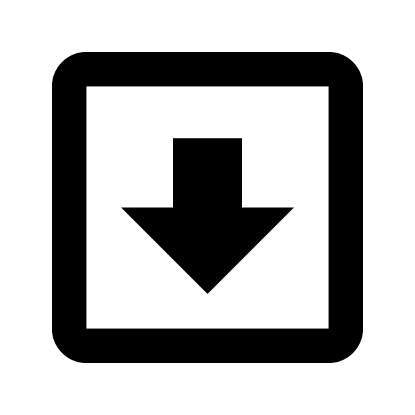 Arrow Down Bold Box Outline