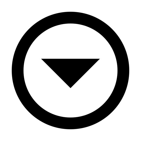 Arrow Down Drop Circle Outline