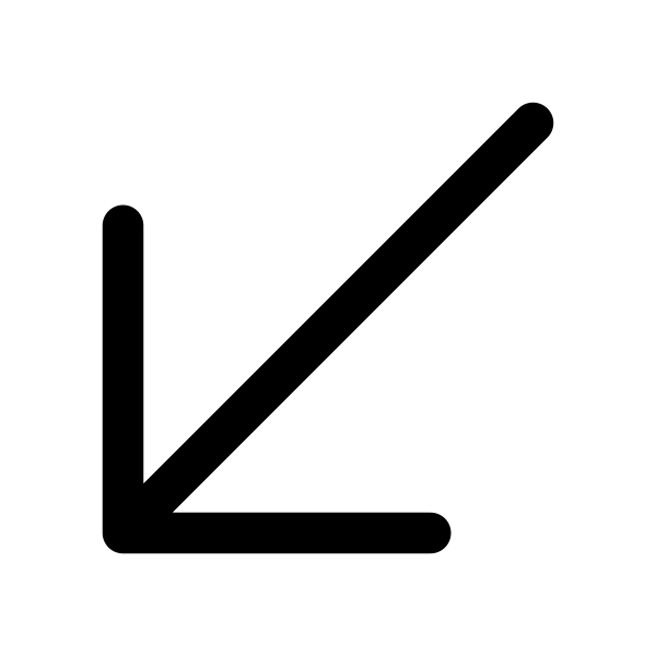 Arrow Down Left Vector