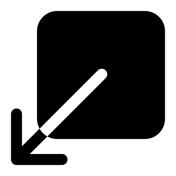 Arrow Down Left Box