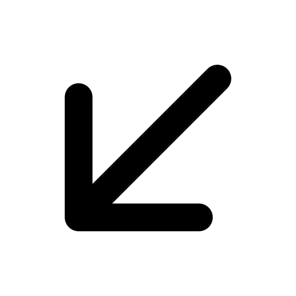 Arrow Down Left Vector