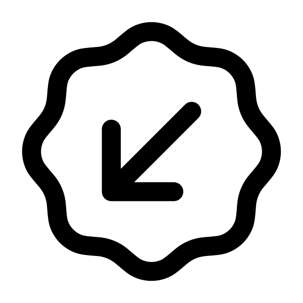 Arrow Down Left Waves
