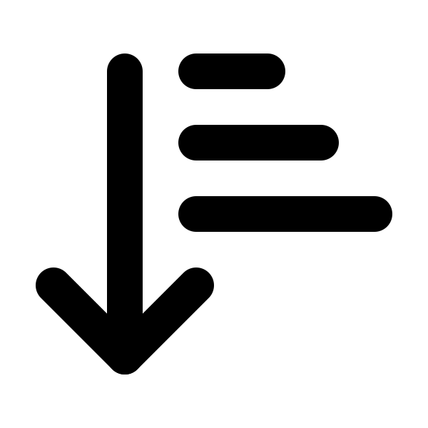 Arrow Down Narrow Wide