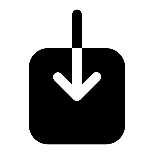 Arrow Down On Square