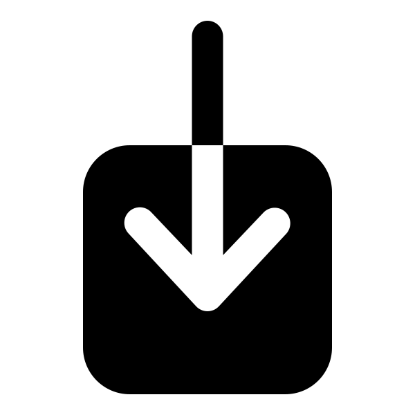 Arrow Down On Square