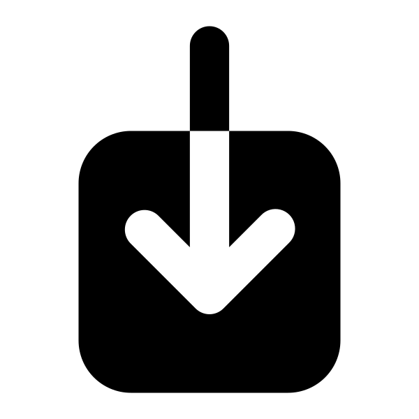 Arrow Down On Square Vector
