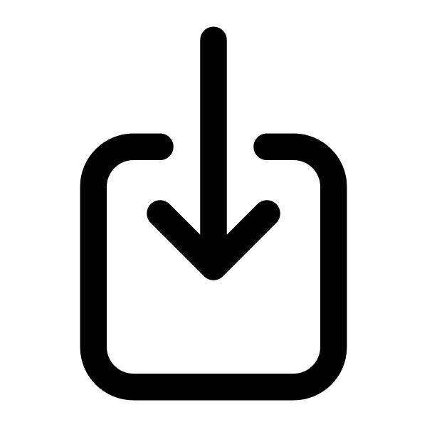 Arrow Down On Square Vector