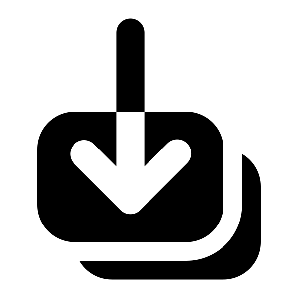 Arrow Down On Square Stack Vector