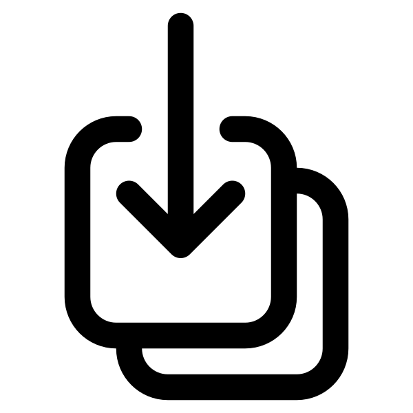 Arrow Down On Square Stack