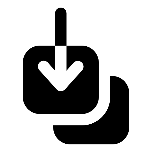Arrow Down On Square Stack
