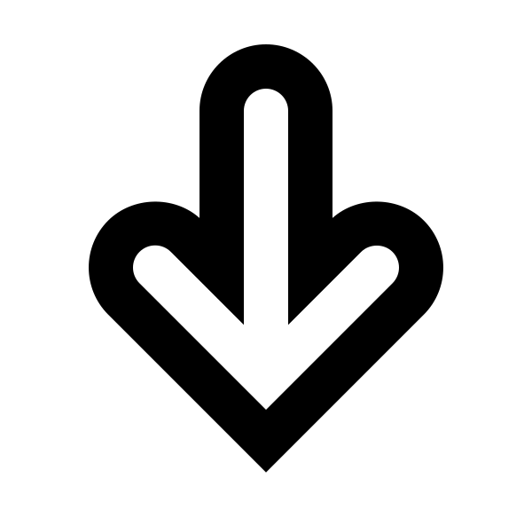 Arrow Down Outline Vector