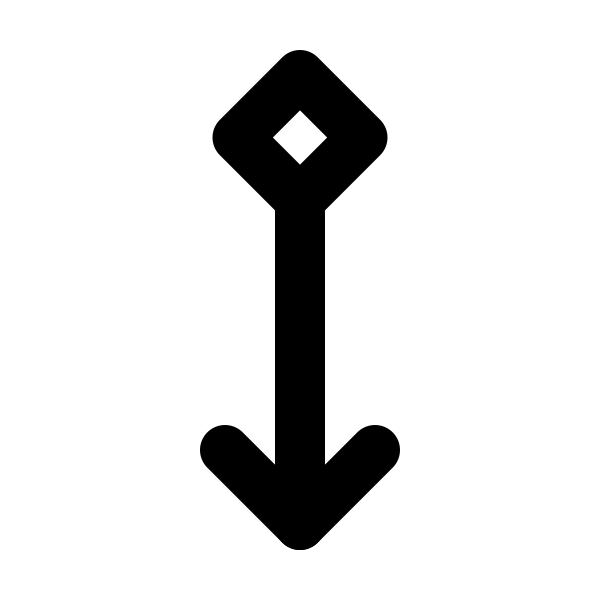 Arrow Down Rhombus