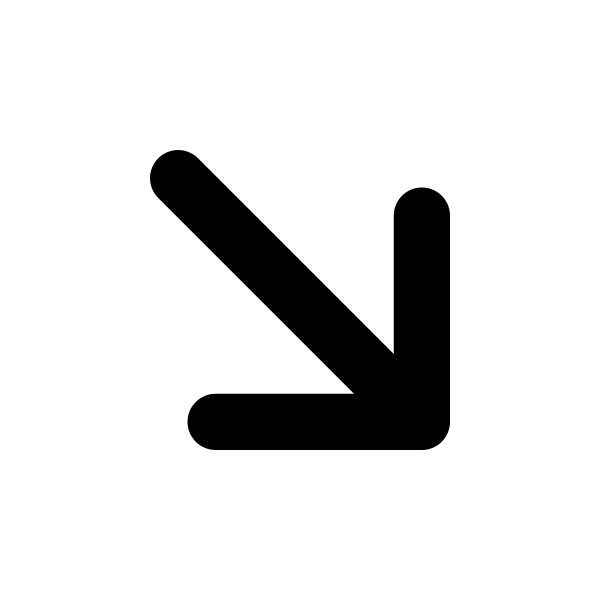 Arrow Down Right Vector