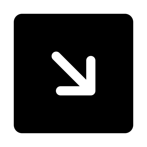 Arrow Down Right Square Vector