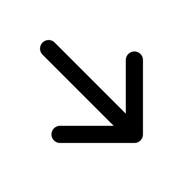 Arrow Down Right Vector
