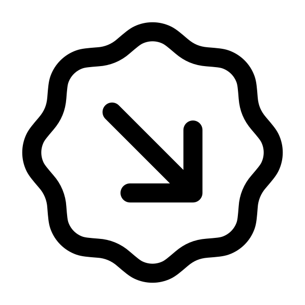 Arrow Down Right Waves