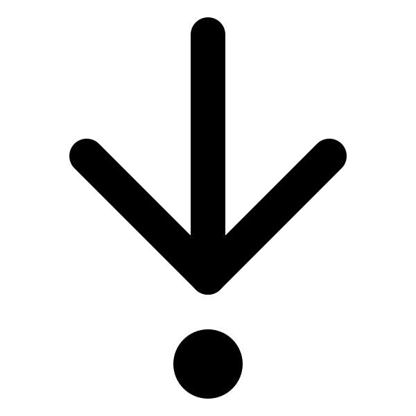 Arrow Down To Dot