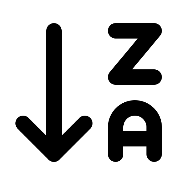 Arrow Down Z A