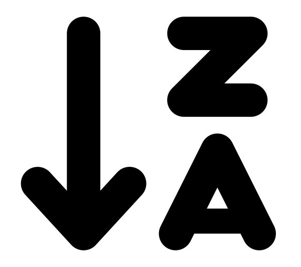 Arrow Down Z A