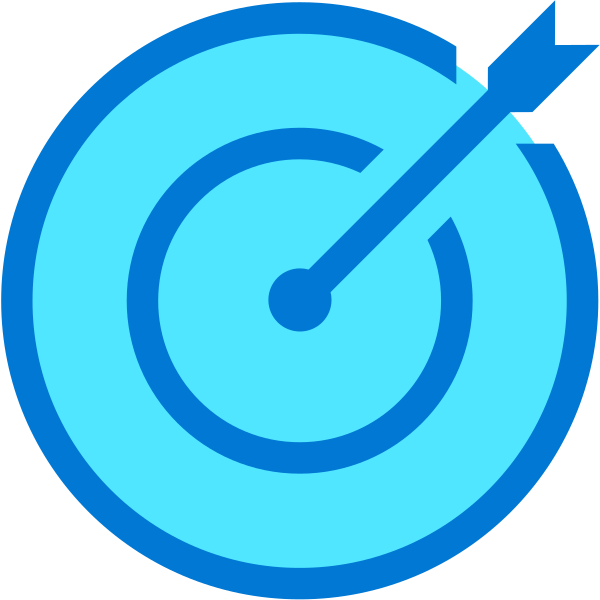 Arrow In Bullseye Blue Bg