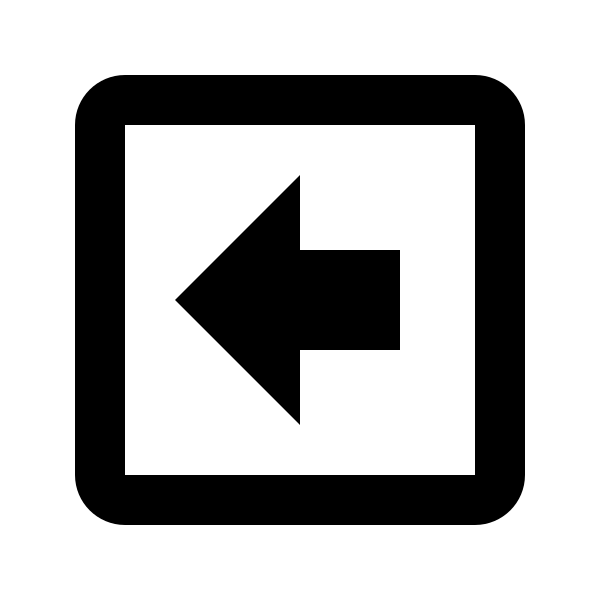 Arrow Left Bold Box Outline