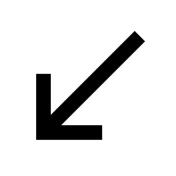 Arrow Left Down Long Line