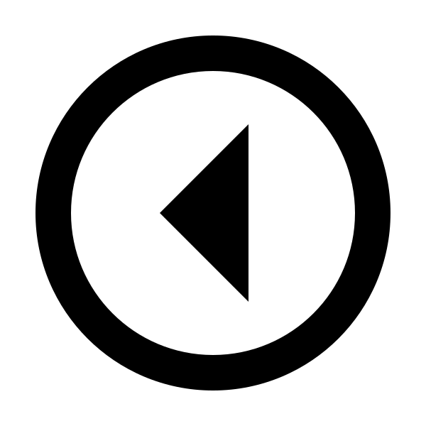 Arrow Left Drop Circle Outline