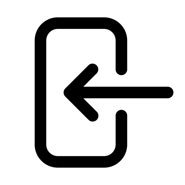 Arrow Left End On Rectangle