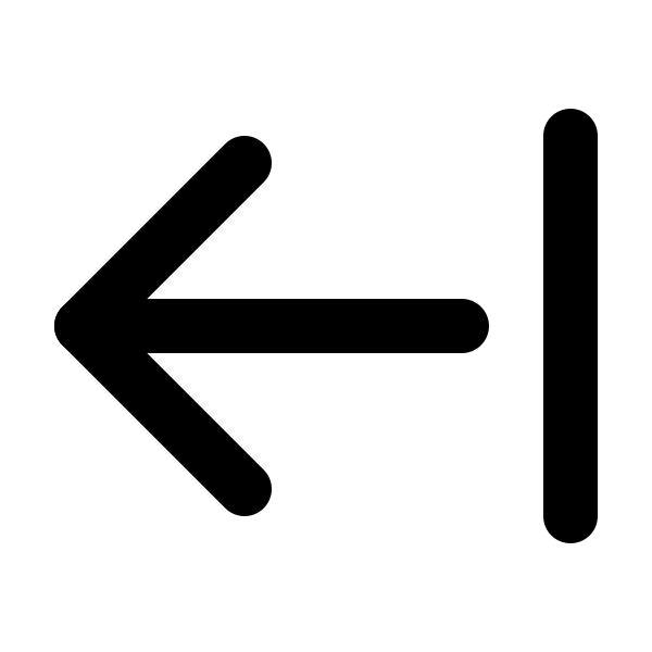 Arrow Left From Line