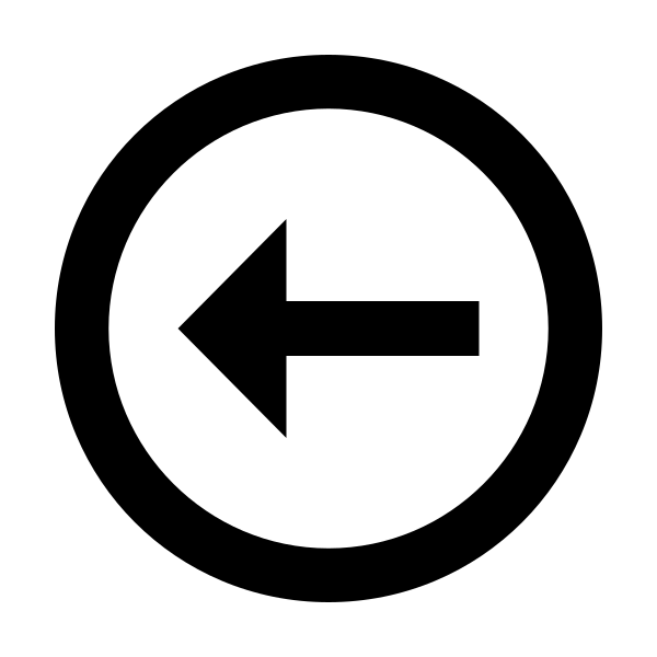 Arrow Left Thin Circle Outline