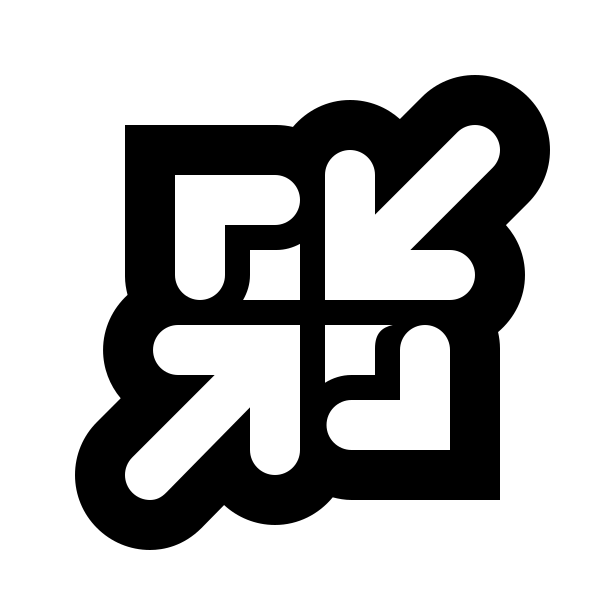 Arrow Minimise Outline Vector