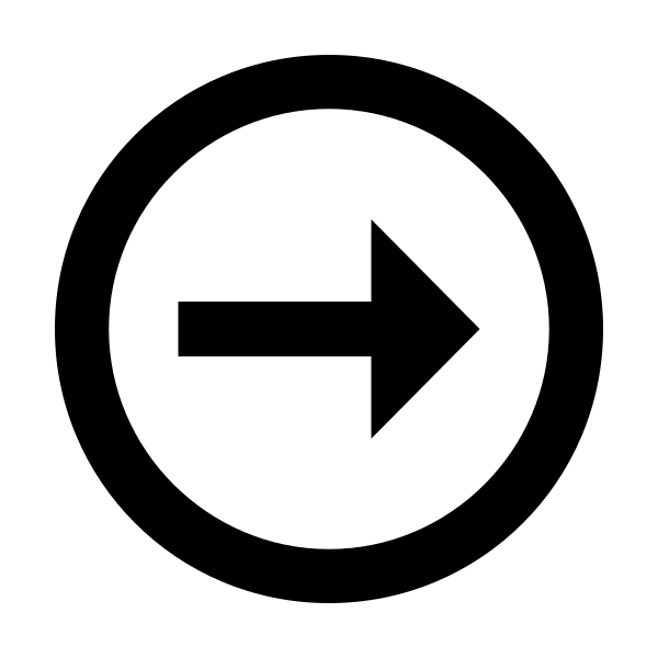 Arrow Right Thin Circle Outline