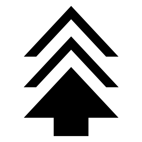 Arrow Shape Up Stack 2 Fill