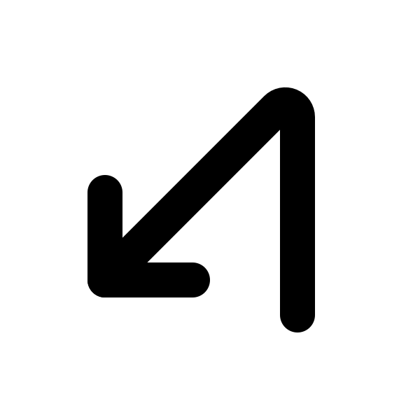 Arrow Sharp Turn Left